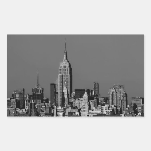 Sticker Rectangulaire New York City Manhattan Skyline (Devant)