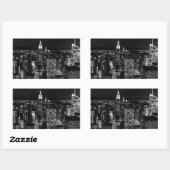 Sticker Rectangulaire New York City Night Skyline (Feuille)