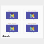 Sticker Rectangulaire New York, l'État impérial, (Feuille)