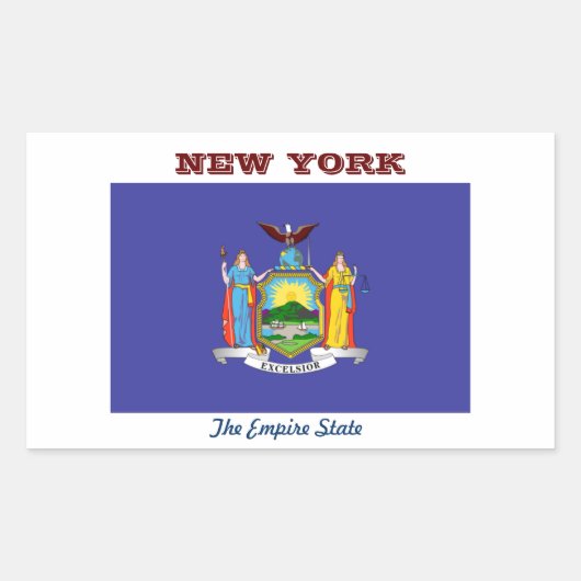 Sticker Rectangulaire New York, l'État impérial, (Devant)