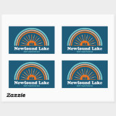 Sticker Rectangulaire Newfound Lake New Hampshire Rainbow (Feuille)