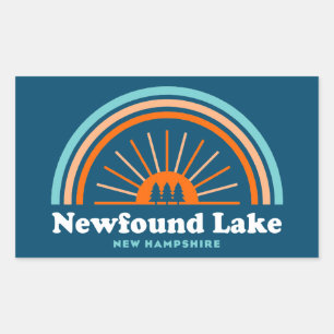 Sticker Rectangulaire Newfound Lake New Hampshire Rainbow