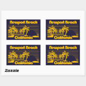 Sticker Rectangulaire Newport Beach Californie (Feuille)