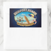 Sticker Rectangulaire Newport Beach, Californie (Sac)