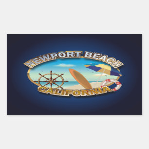 Sticker Rectangulaire Newport Beach, Californie