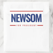 Sticker Rectangulaire Newsom pour le président (Sac)