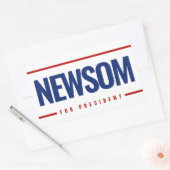 Sticker Rectangulaire Newsom pour le président (Enveloppe)