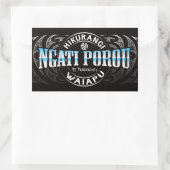 Sticker Rectangulaire Ngati Porou Lifer Moko Chrome (Sac)