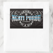 Sticker Rectangulaire Ngati Porou Lifer Moko Chrome (Sac)