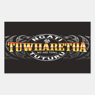 Sticker Rectangulaire Ngati Tuwharetoa Vie Moko Chrome
