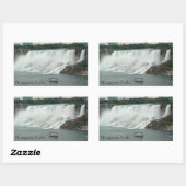 Sticker Rectangulaire Niagara Falls sur le côté canadien (Feuille)