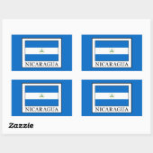Sticker Rectangulaire Nicaragua (Feuille)