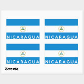 Sticker Rectangulaire nicaragua pays symbole nom (Feuille)