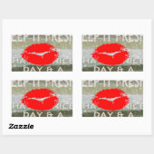 Sticker Rectangulaire Nice et parfait enregistrer la date (Feuille)