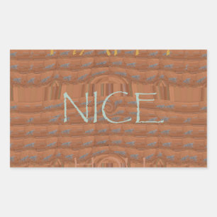 Sticker Rectangulaire Nice Happy Kenya Red Zebra Hakuna Matata motif De