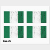 Sticker Rectangulaire Nigéria (Feuille)