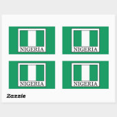 Sticker Rectangulaire Nigéria (Feuille)