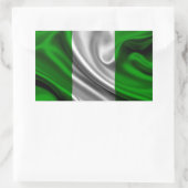 Sticker Rectangulaire Nigeria Flag Fabric (Sac)