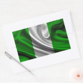 Sticker Rectangulaire Nigeria Flag Fabric (Enveloppe)