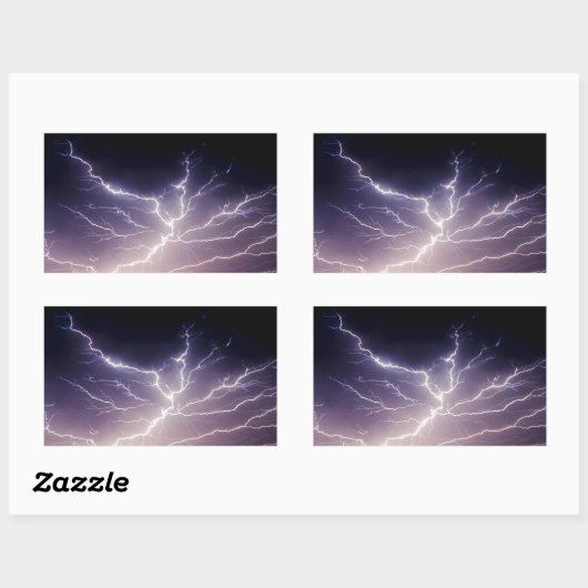 Sticker Rectangulaire Night Lightning (Feuille)