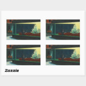 Sticker Rectangulaire Nighthawawawts à Noël (Feuille)