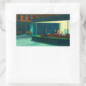 Sticker Rectangulaire Nighthawks, 1942 par Edward Hopper (Sac)