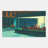 Sticker Rectangulaire Nighthawks, 1942 par Edward Hopper (Devant)