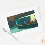 Sticker Rectangulaire Nighthawks, 1942 par Edward Hopper (Enveloppe)