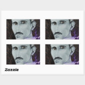 Sticker Rectangulaire Nikola Tesla (Feuille)