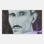 Sticker Rectangulaire Nikola Tesla (Devant)