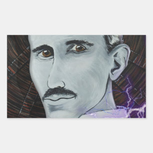 Sticker Rectangulaire Nikola Tesla