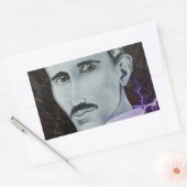 Sticker Rectangulaire Nikola Tesla (Enveloppe)