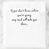 Sticker Rectangulaire N'importe quelle route (Sac)