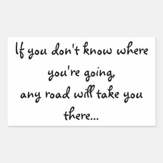 Sticker Rectangulaire N'importe quelle route (Devant)