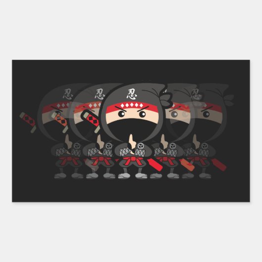 Sticker Rectangulaire Ninja Boy (Devant)