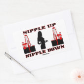 Sticker Rectangulaire Nipple Up, Nipple Down, Terrain D'Huile Dit, Pétro (Enveloppe)
