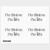 Sticker Rectangulaire no anime no life (Feuille)