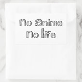Sticker Rectangulaire no anime no life (Sac)