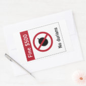 Sticker Rectangulaire No Durians (2) Sign, Singapour (Enveloppe)