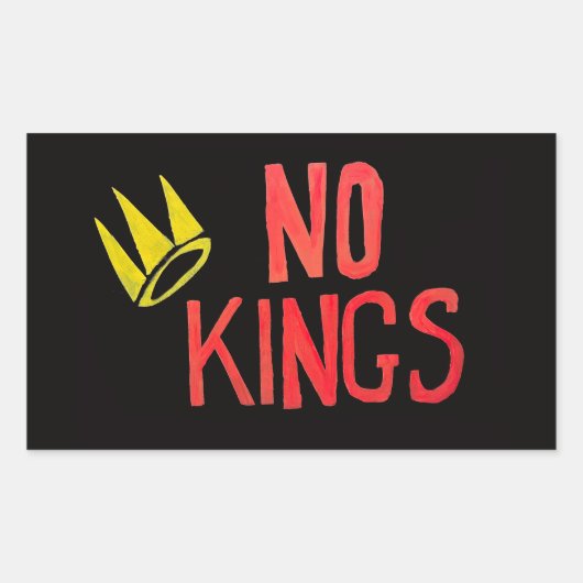 Sticker Rectangulaire No Kings Proud to be An American Sign (Devant)