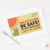 Sticker Rectangulaire No Pets Should Be Left In Cars - My Summer Pledge (Enveloppe)