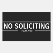 STICKER RECTANGULAIRE NO SOLICITING (Devant)