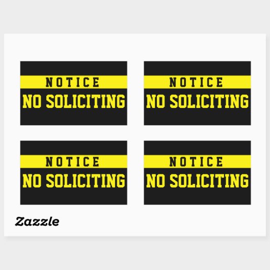 Sticker Rectangulaire No Soliciting [Seal] (Feuille)