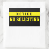 Sticker Rectangulaire No Soliciting [Seal] (Sac)