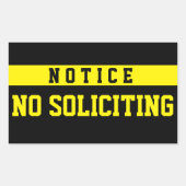 Sticker Rectangulaire No Soliciting [Seal] (Devant)
