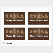 Sticker Rectangulaire Noble Noël Gingerbread Cookies (Feuille)