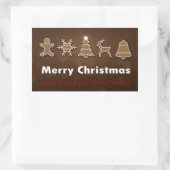 Sticker Rectangulaire Noble Noël Gingerbread Cookies (Sac)