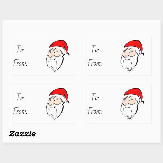 Sticker Rectangulaire Noël (Feuille)