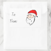 Sticker Rectangulaire Noël (Sac)