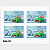 Sticker Rectangulaire Noël (Feuille)